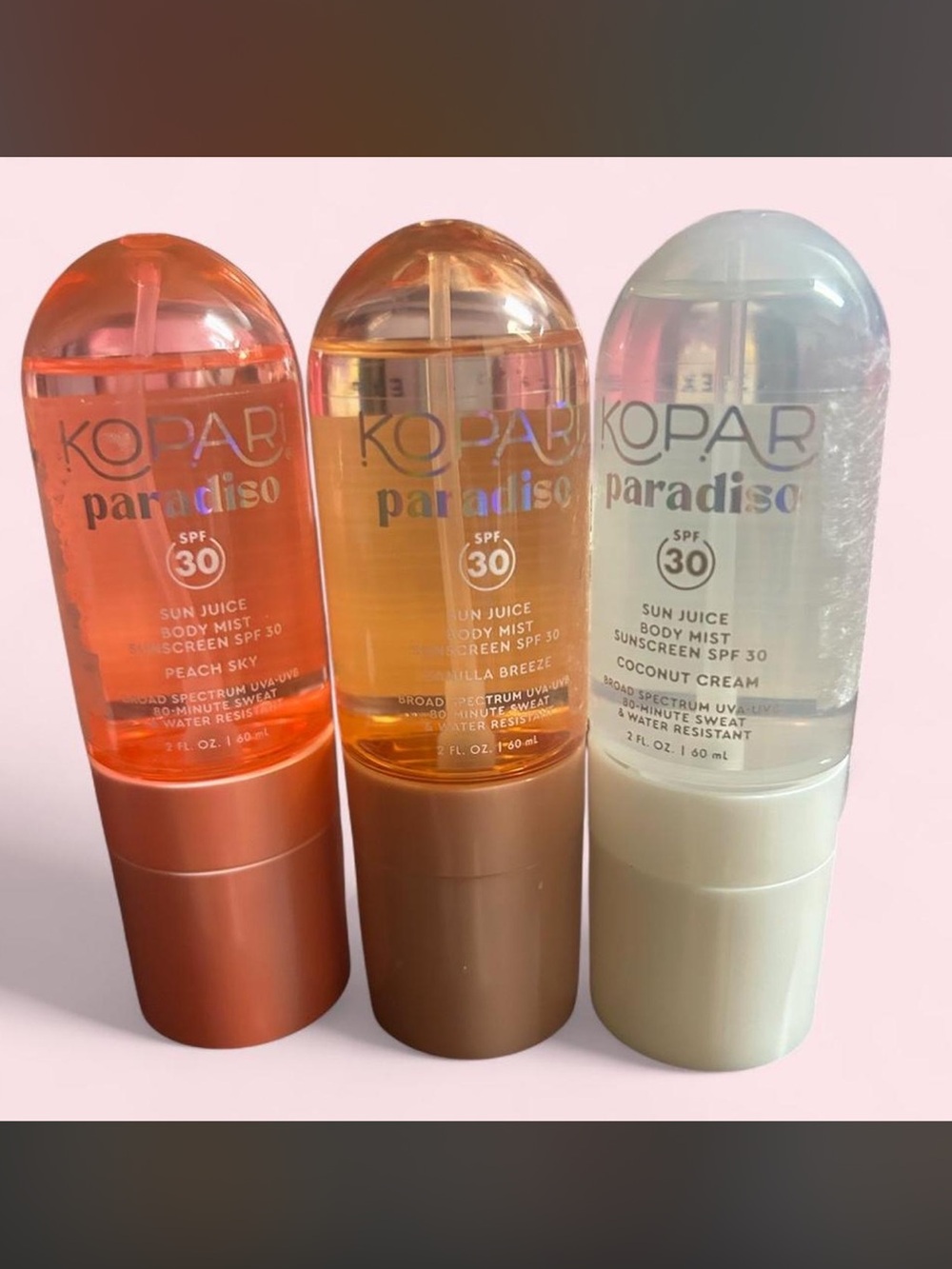 New Kopari Paradiso SPF/Body Mist Trio - sealed.